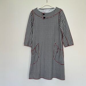 Beebop & Wally Black and White Houndstooth Dress